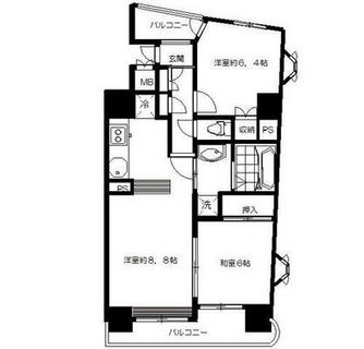 東京都新宿区弁天町 賃貸マンション 2DK